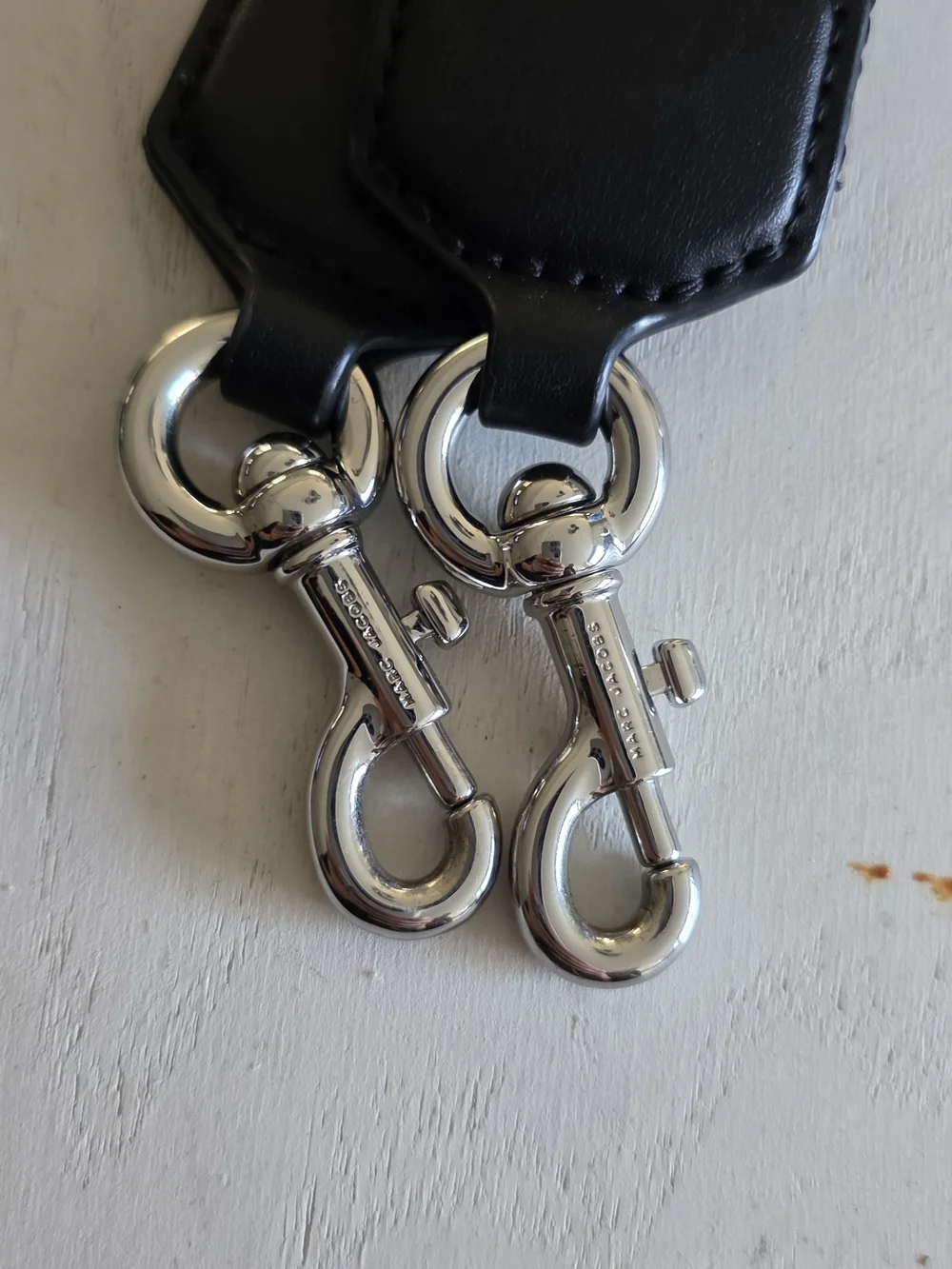 Marc Jacobs Black Bag Strap with Silver Hardware
